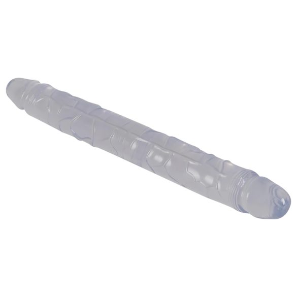 Kristall - dubbeldildo - glas - 34 cm