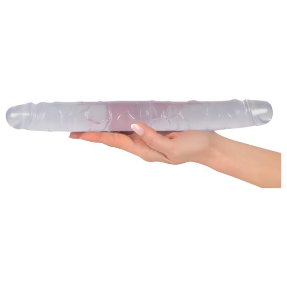 Kristall - dubbeldildo - glas - 34 cm