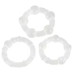 You2Toys - Var hård! penisring‑set - transparent (3 st)