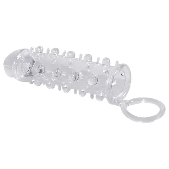 Crystal Skin - penishylsa med erektionsring - transparent
