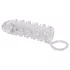 Crystal Skin - penishylsa med erektionsring - transparent