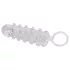 Crystal Skin - penishylsa med erektionsring - transparent