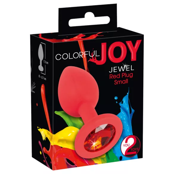 You2Toys - Colorful JOY - silikon analplugg - liten (röd)