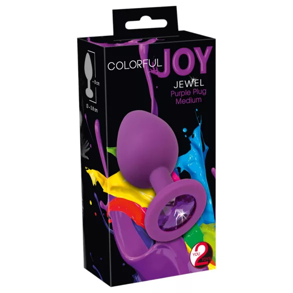 You2Toys - Colorful JOY - silikon analplugg - medium (lila)