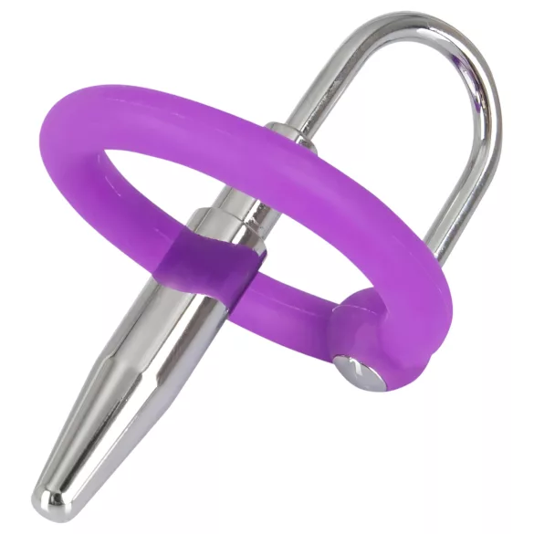 You2Toys - Penisplugg - silikon ollonring med konisk dilatator (lila-silver)