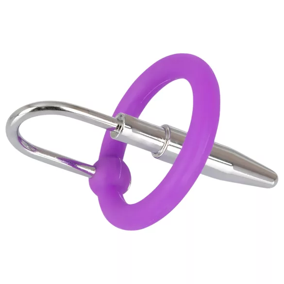 You2Toys - Penisplugg - silikon ollonring med konisk dilatator (lila-silver)