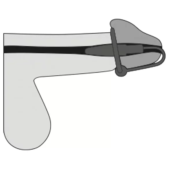 You2Toys - Penisplugg - silikon ollonring med konisk dilatator (lila-silver)