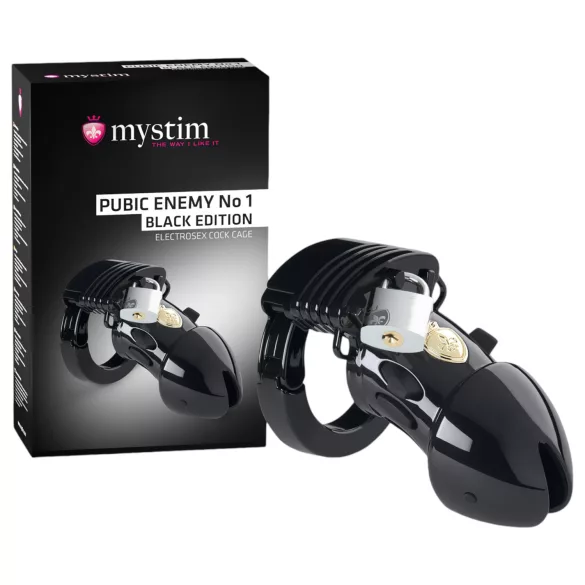 mystim - peniskorg för elektrosex - Black Edition - Pubic Enemy No 1