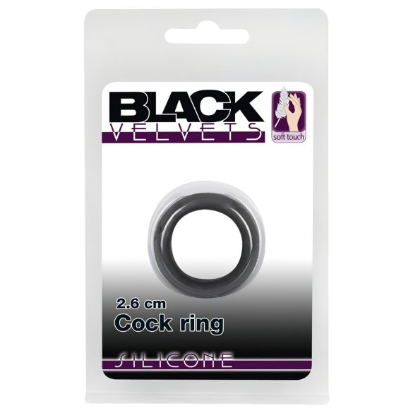 Black Velvets - penisring tjock - 2,6 cm - svart