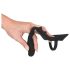 Black Velvet analstimulant med ringar - svart