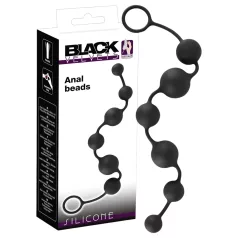 Black Velvets - analdildo med 6 kulor (svart)