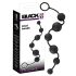Black Velvet - 6-pärla analdildo (svart)