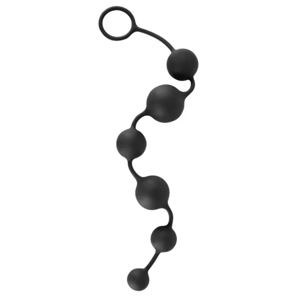 Black Velvets - analdildo med 6 kulor (svart)