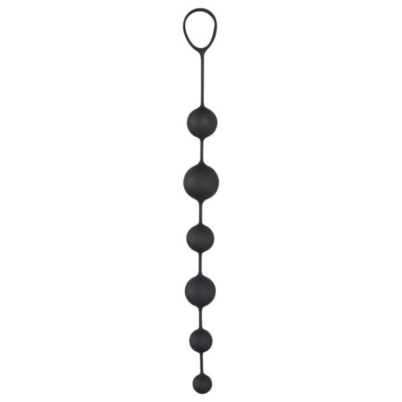 Black Velvets - analdildo med 6 kulor - svart
