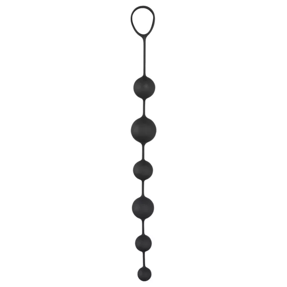 Black Velvets - analdildo med 6 kulor (svart)