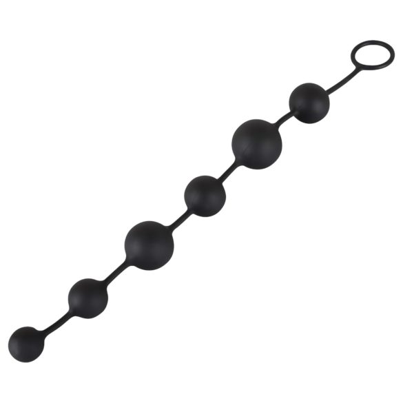 Black Velvets - analdildo med 6 kulor - svart
