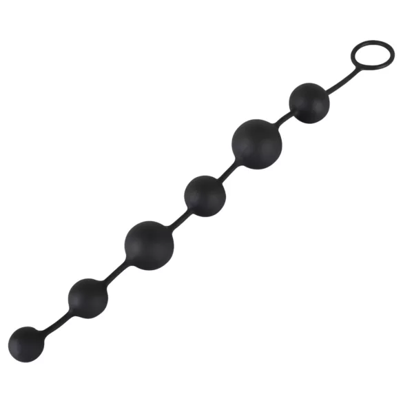 Black Velvets - analdildo med 6 kulor (svart)