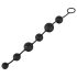 Black Velvet - 6-pärla analdildo (svart)