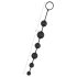 Black Velvet - 6-pärla analdildo (svart)