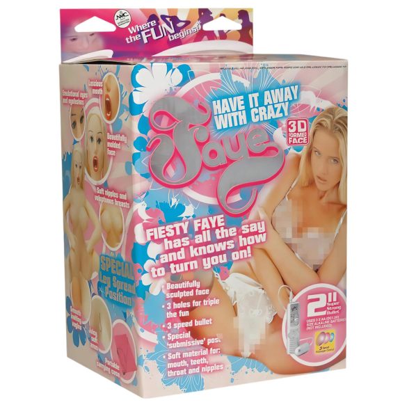 Faye - uppblåsbar sexdocka - realistisk design - PVC