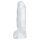 Kristallklar - dildo - extra stor - transparent