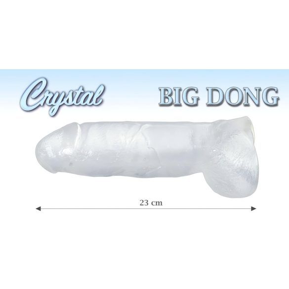 Kristallklar - dildo - extra stor - transparent