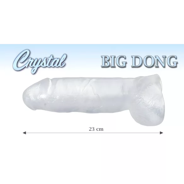 Crystal Clear Big Dong - geléjätte-dildo (21,5 cm)