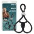 You2Toys - Justerbar trippel penis- och testikelring (svart)