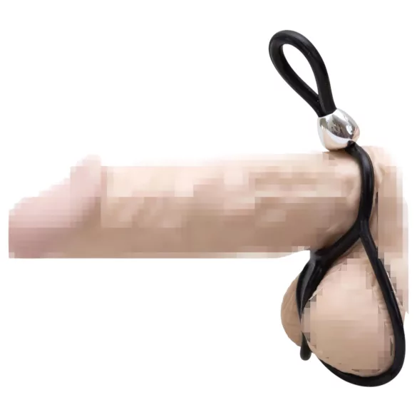 You2Toys - justerbar penisring och pungrem - svart