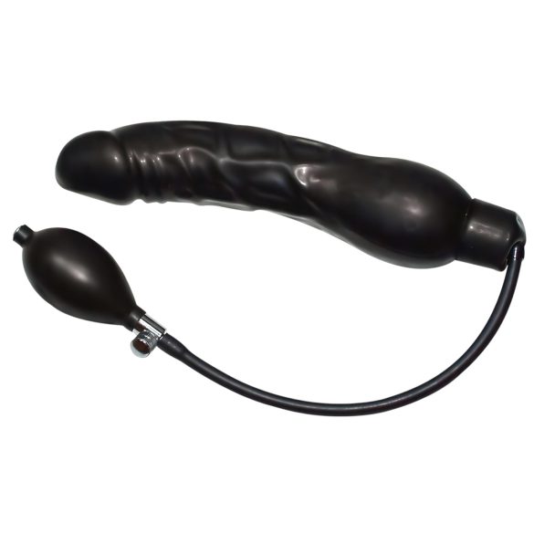 You2Toys - Uppblåsbar latex analplug - svart (stor)