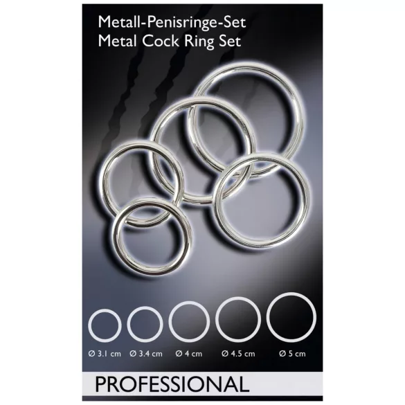 Bad Kitty - penisring set i metall - 5 delar