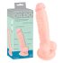 Medicinsk silikon dildo (18 cm) - naturlig