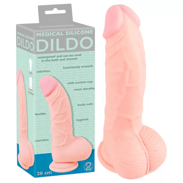 You2Toys - Medical - medicinsk silikon­dildo (20 cm, naturfärg)