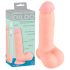 Medicinsk - rak ormsilikon dildo (20cm) - naturfärg