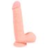 Medicinsk - rak ormsilikon dildo (20cm) - naturfärg