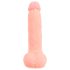 Medicinsk - rak ormsilikon dildo (20cm) - naturfärg