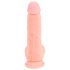 Medicinsk - rak ormsilikon dildo (20cm) - naturfärg
