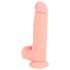 Medicinsk - rak ormsilikon dildo (20cm) - naturfärg