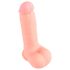 Medicinsk - rak ormsilikon dildo (20cm) - naturfärg