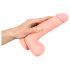 Medicinsk - rak ormsilikon dildo (20cm) - naturfärg
