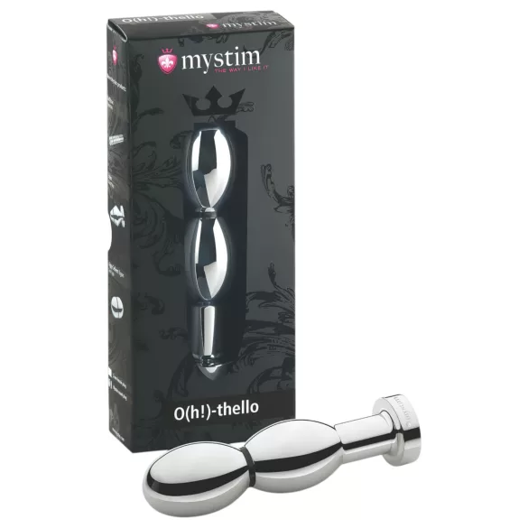 mystim O(h!)-thello - elektro analkula plugg - silver