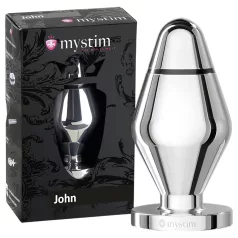 mystim - analplug för elektrosex - stor - silver