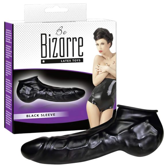 You2Toys - Latex penis- och testikelsleeve (svart) - Be Bizarre