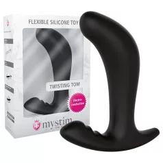 mystim Twisting Tom - elektroanaldildo (svart)