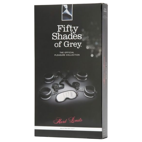Fifty Shades of Grey - bondage set - handfängsel ögonbindel flogger grå