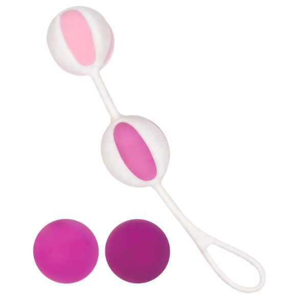 Geishakulor 2 - justerbar set (rosa-vit)