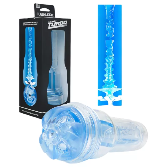 Fleshlight Turbo Thrust - onaniprodukt med sugfunktion - blå