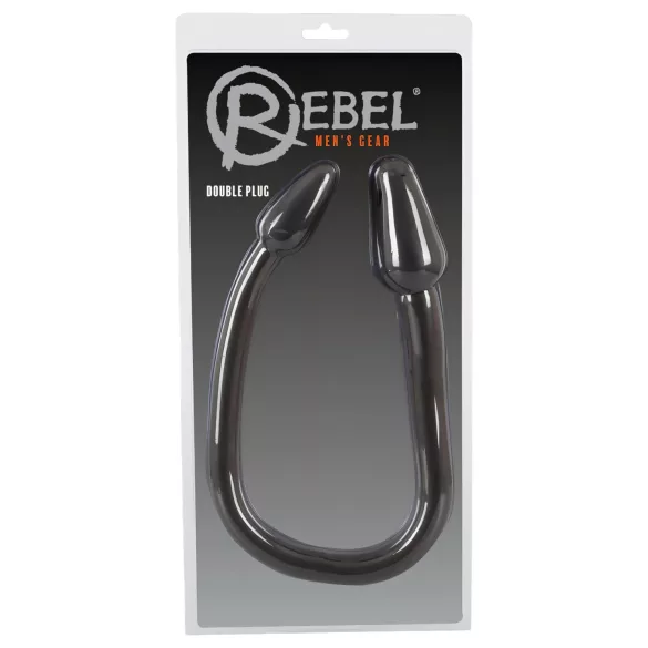 Rebel Dubbel Plug - dubbelkonad analdildo (svart)