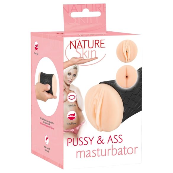 Nature Skin - masturbator vagina och anus - natur/svart