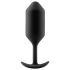 b-vibe Snug Plug 3 - Dubbelbolls analplugg (180g) - svart